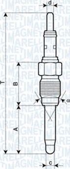 Свеча накаливания (накала) Magneti Marelli. Артикул 062900084304