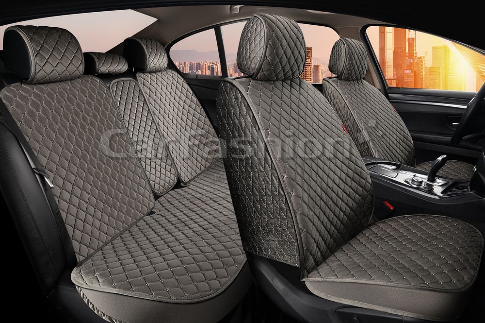 Накидки универсальные CarFashion Sultan Plus для авто, цвет Серый/Серый/Серый. Артикул 22721