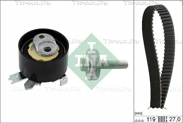 Ремень ГРМ с роликами (комплект) Ina для Nissan Qashqai II 2013-2026. Артикул 530 0843 10