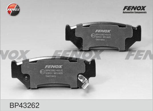Тормозные колодки Fenox передние для Geo Tracker 1988-1998. Артикул BP43262