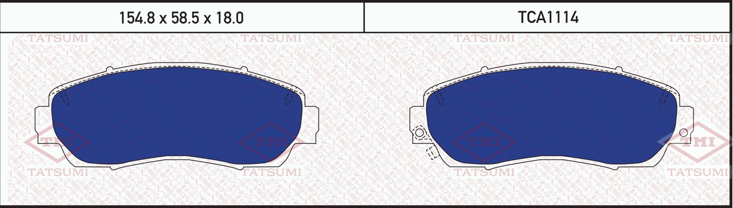 Колодки тормозные HONDA CR-V 07- 2.0-2.2 передн. (Tatsumi). Артикул TCA1114