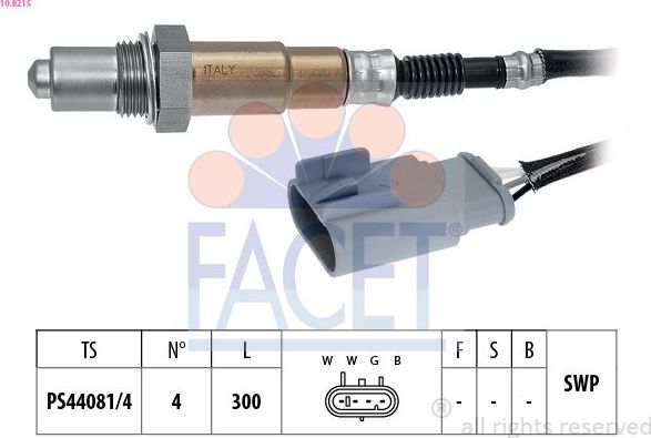 Лямбда-зонд (кислородный датчик) Facet Made in Italy - OE Equivalent. Артикул 10.8215