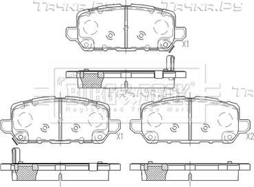 Тормозные колодки Borg & Beck. Артикул BBP2607