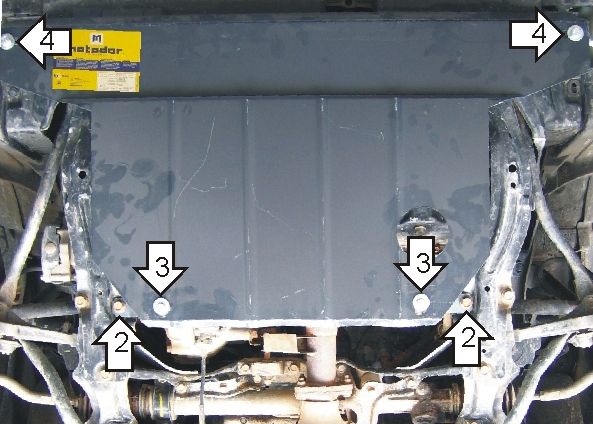 Защита Мотодор для картера, КПП Honda Accord VI 1998-2002. Артикул 00807