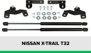 Амортизаторы (упоры) капота Pneumatic для Nissan X-Trail T32 2015-2018 2018-2025. Артикул KU-NI-XT32-00