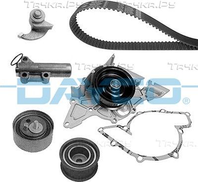 Помпа (водяной насос) с комплектом ремня ГРМ Dayco для Skoda Superb I 2001-2008. Артикул KTBWP3680