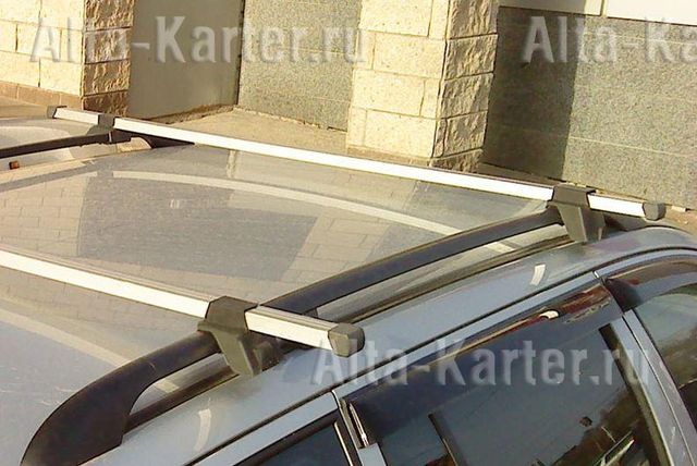 Багажник на рейлинги Атлант Эконом (126 см) универсальный (Прямоугольные дуги). Артикул 88033