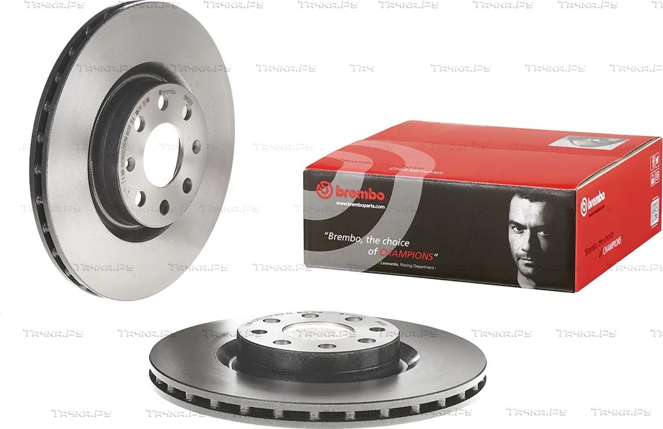 Тормозной диск Brembo PRIME LINE - UV Coated передний для Opel Adam I 2012-2019. Артикул 09.4939.31
