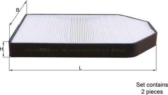 Салонный фильтр Mahle-Knecht. Артикул LA 51/S