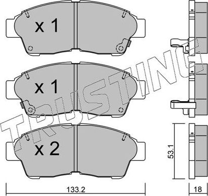 Тормозные колодки Trusting. Артикул 152.0