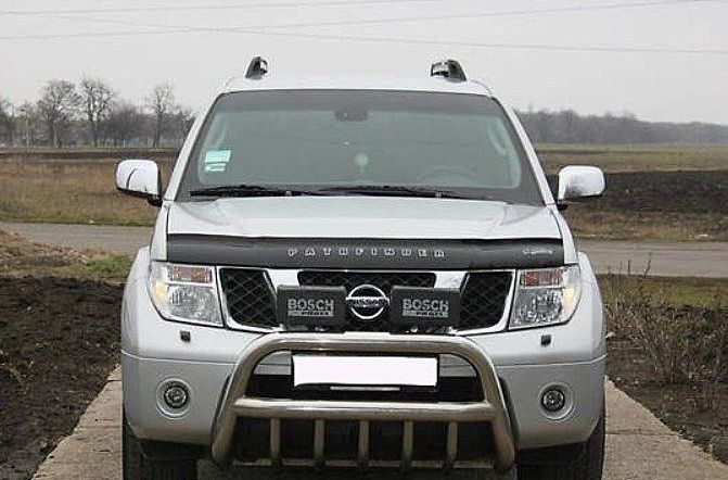 Дефлектор VT52 для капота Nissan Pathfinder III 2005-2010. Артикул NS25VT