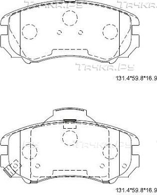 Тормозные колодки Asimco. Артикул KD9703