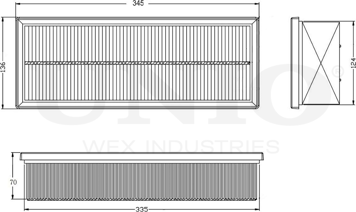 Фильтр воздушный (Unio). Артикул FLT-10037