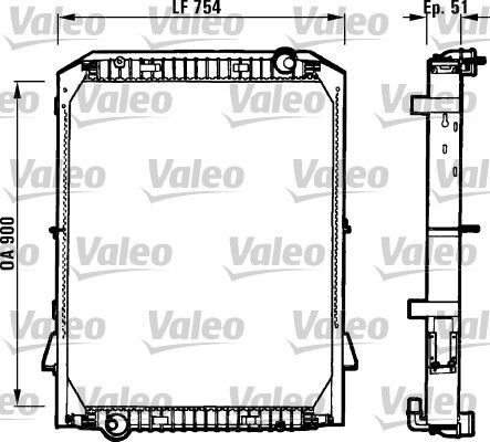 Радиатор охлаждения двигателя Valeo New Orignal Part для IVECO EuroTech 1995-1999. Артикул 730259