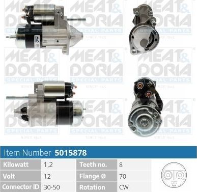 Стартер Meat & Doria для Hyundai Terracan I 2001-2006. Артикул 5015878