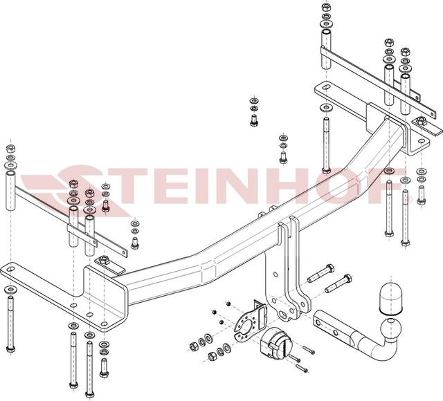Фаркоп Steinhof для SsangYong Musso Sports 2017-2026. Артикул S-475