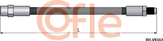 Тормозной шланг Cofle задний для Audi A6 I (C4) 1994-1997. Артикул 92.BH.VK163