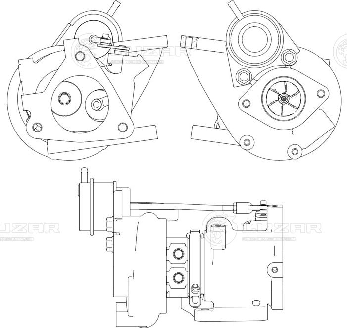 Турбокомпрессор NISSAN JUKE (10-) 1.6T [MR16] (тип TF035HL8) (Luzar). Артикул LAT 1404