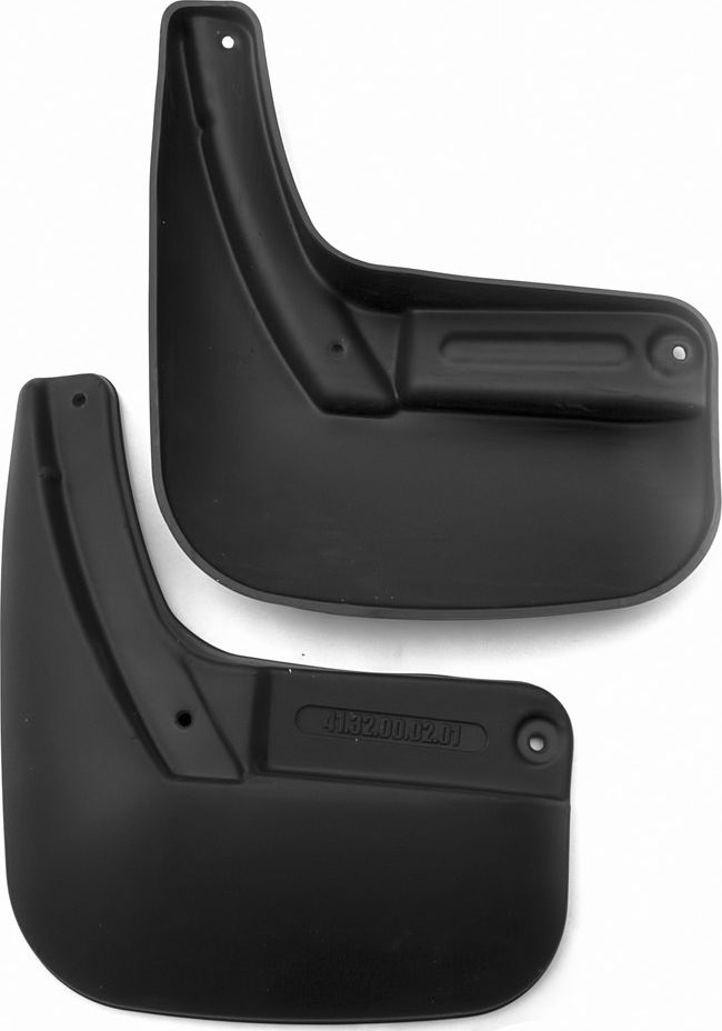 Брызговики Frosch (в пакете) задняя пара для Renault Logan II седан 2014-2026. Артикул NLF.41.32.E10