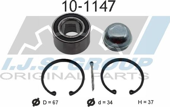 Ступичный подшипник (комплект) IJS Group передний правый/левый для Opel Combo C 2001-2012. Артикул 10-1147