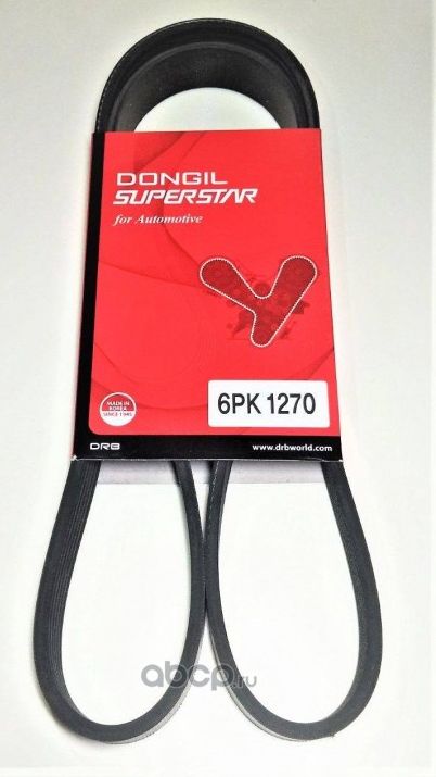 Ремень поликлиновой 6PK 1270 DR5000 EPDM EX (Dongil). Артикул 6pk1270