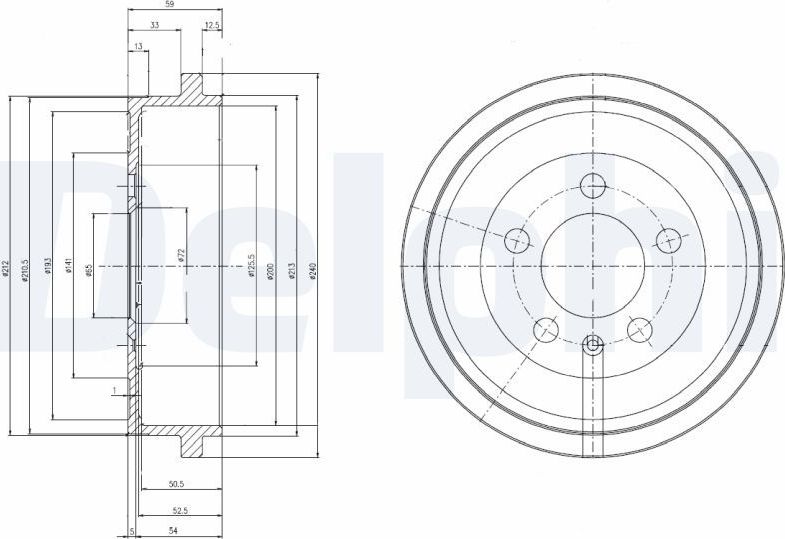 Тормозной барабан Delphi. Артикул BF463