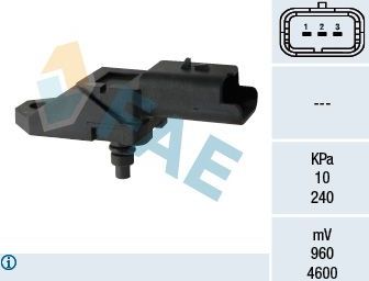 Датчик абсолютного давления (ДАД, MAP) FAE для Citroen C5 I 2004-2008. Артикул 15046
