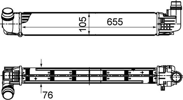 Интеркулер Mahle Behr. Артикул CI 496 000S