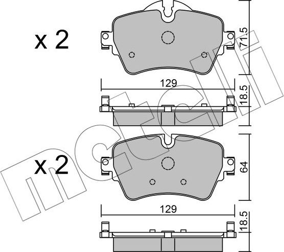 Тормозные колодки Metelli. Артикул 22-1013-0