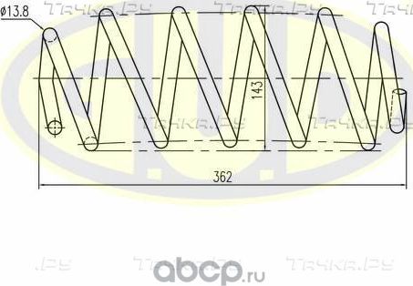 Пружина подвески G.U.D.. Артикул GCS095075