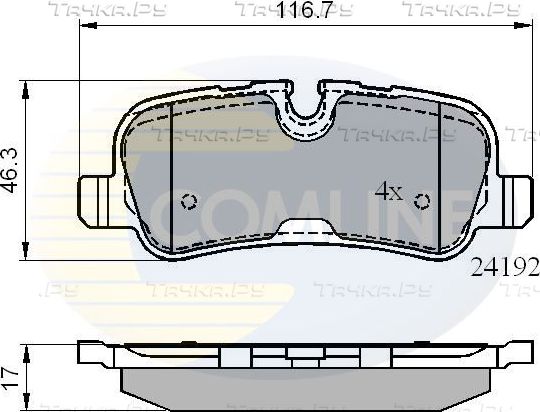 Тормозные колодки Comline Comline задние для Land Rover Discovery IV 2009-2016. Артикул CBP02021