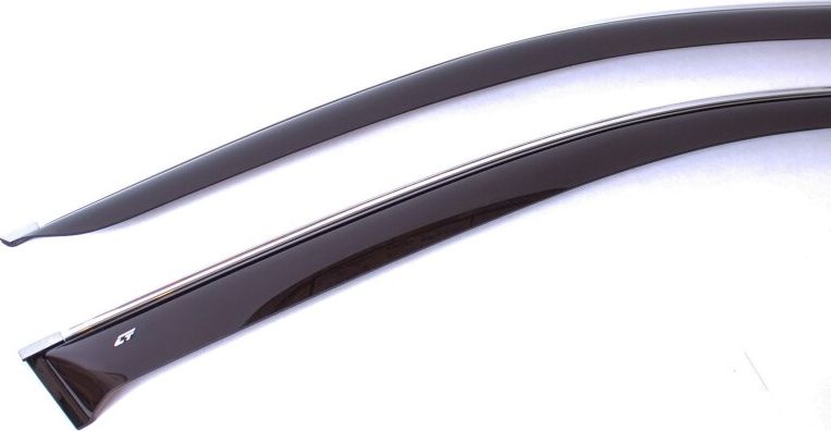 Дефлекторы Cobra Tuning для окон (c хром. молдингом) Opel Astra J GTC 3дв. хэтчбек 2010-2017. Артикул O12711CR