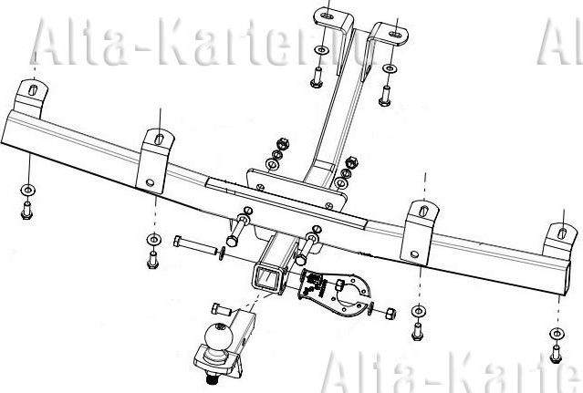 Фаркоп Baltex для Chevrolet Niva 2002-2020. Быстросъемный крюк. Артикул 27258232