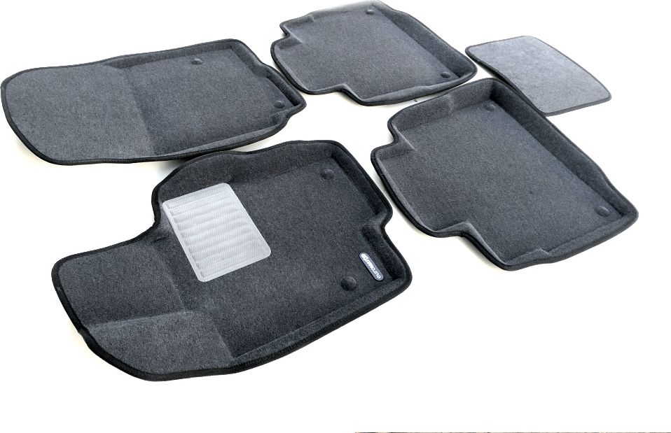 Коврики текстильные Euromat 3D Business для салона Mercedes-Benz GLE-Class II W167 (искл. Coupe) 2018-2026 СЕРЫЕ. Артикул EMC3D-003509G