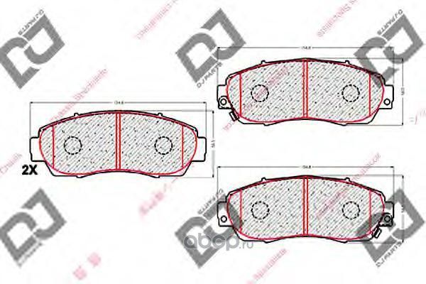 Колодки тормозные (DJ Parts). Артикул BP1758