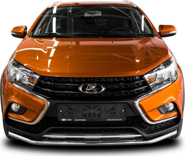 Защита Rival переднего бампера d42 для Lada Vesta Cross универсал 2017-2026. Артикул R.6007.002