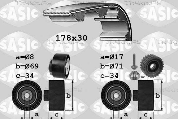 Ремень ГРМ с роликами (комплект) Sasic для Fiat Ducato II 2002-2006. Артикул 1756022