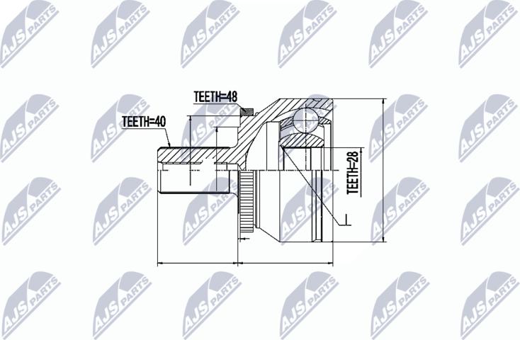 Шрус внутренний (граната) NTY. Артикул NPZ-VV-019