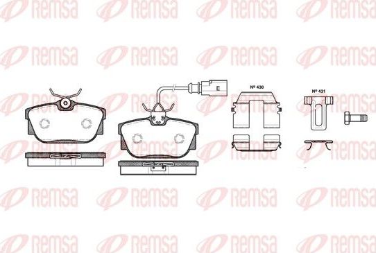 Тормозные колодки Remsa. Артикул 0767.12