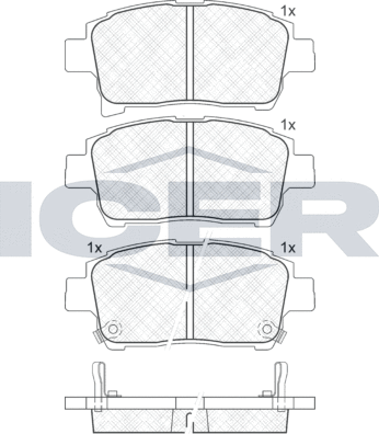 Тормозные колодки Icer. Артикул 181583