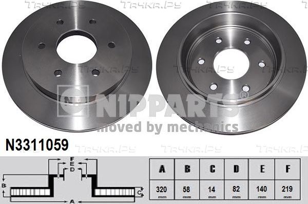 Тормозной диск Nipparts. Артикул N3311059