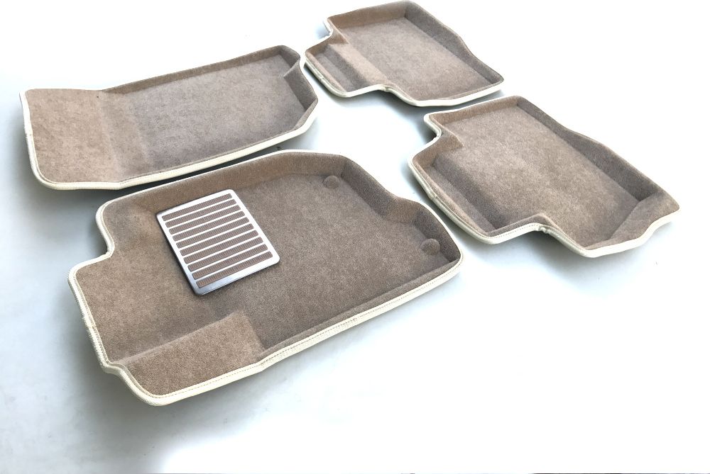 Коврики текстильные Euromat 3D Lux для салона Mitsubishi Pajero Sport III 2016-2026 Бежевые. Артикул EM3D-003614T