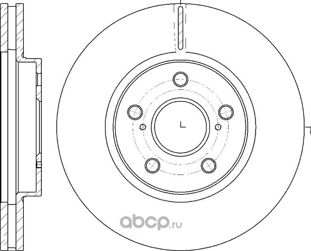 Диск тормозной вентилируемый (G-Brake). Артикул GR20064