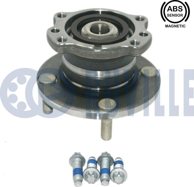 Ступица колеса с интегрированным подшипником (в сборе) Ruville задняя правая/левая для Ford Fiesta VII 2017-2026. Артикул 222015