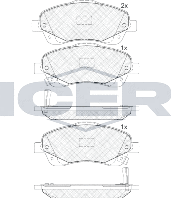 Тормозные колодки Icer. Артикул 181573