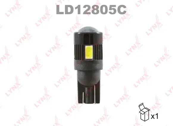 Лампа светодиодная LED W5W T10 12V W2.1x9.5d 7200K Canbus (Lynxauto). Артикул ld12805c