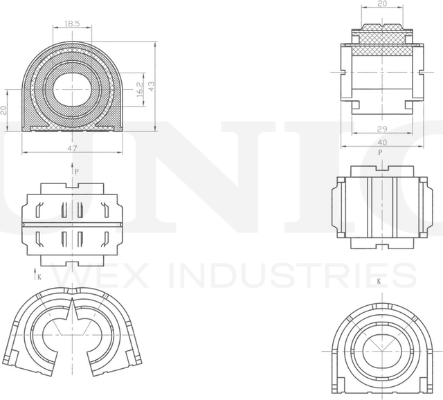 Втулка стабилизатора (Unio). Артикул RMP-10035