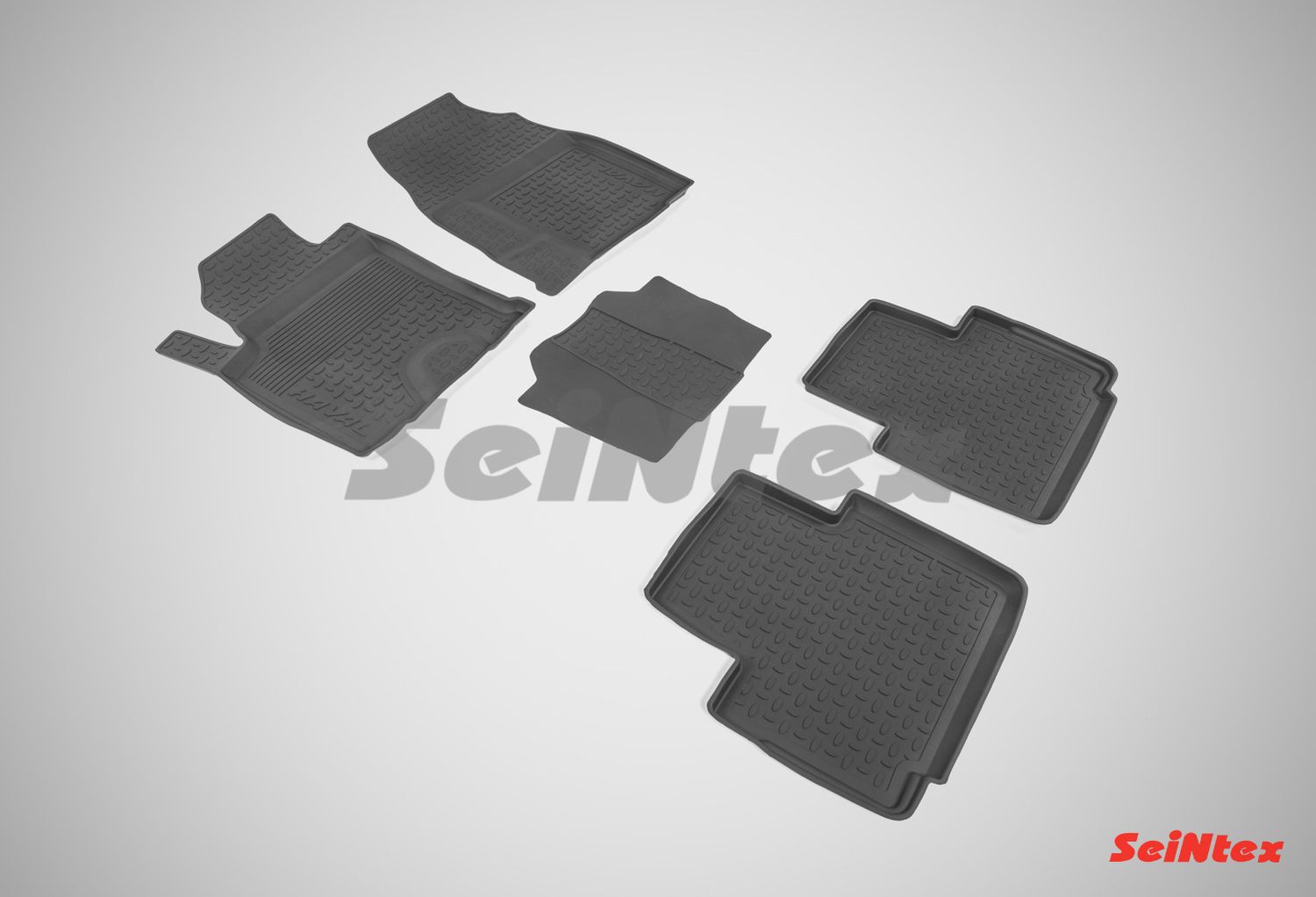 Коврики резиновые Seintex с высоким бортиком для салона Haval H2 2014-2026. Артикул 86466