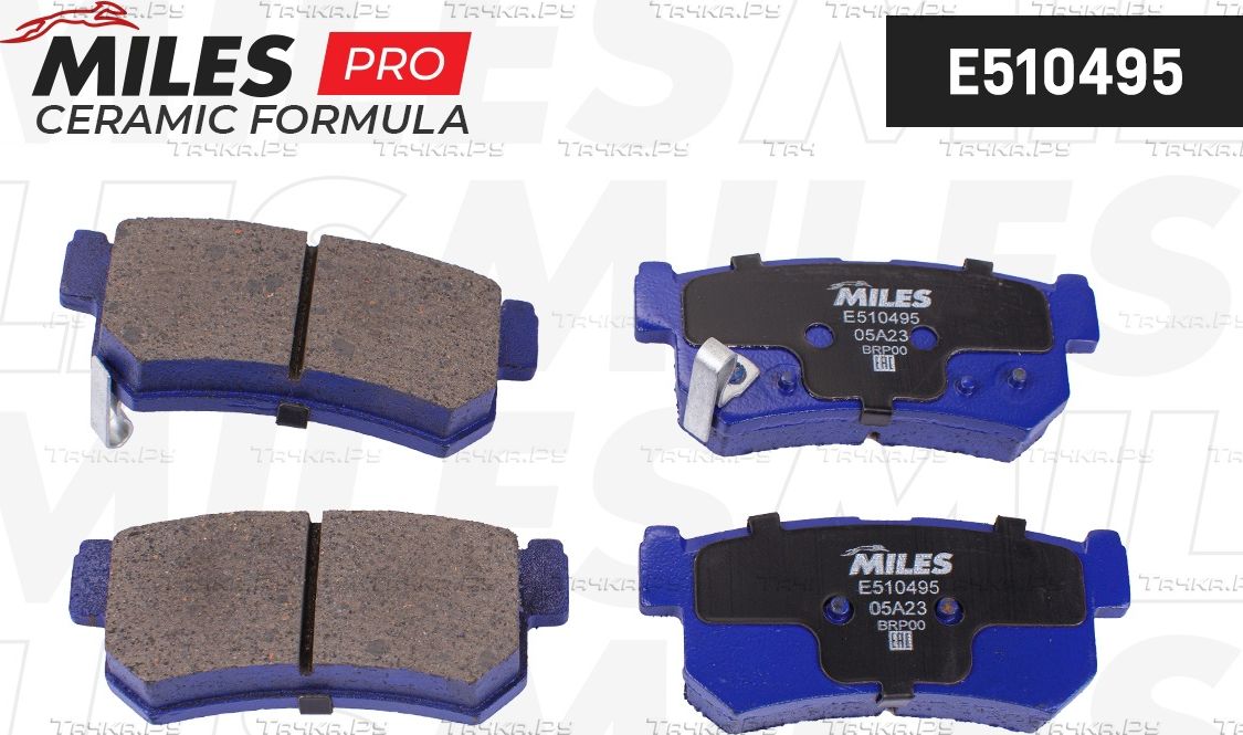 Тормозные колодки Miles задние для Daewoo Musso 2000-2003. Артикул E510495