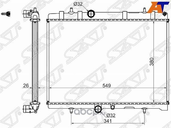 Радиатор CITROEN BERLINGO 1.6D 08-C4 C5 1.82 (SAT). Артикул PG00012